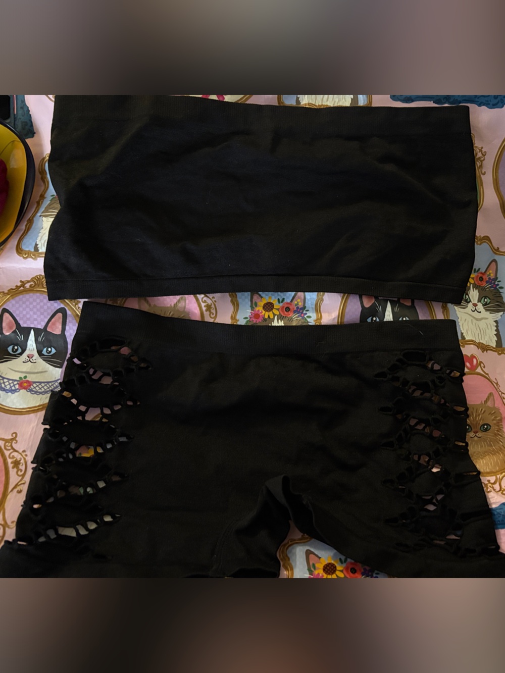Black Cutout Two-Piece Set